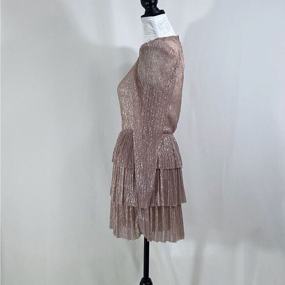 Sabina Musayev Monique Metallic Minidress size S - Picture 4 of 9